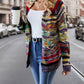 Zoe – strickjacke mit regenbogenstreifen und offener vorderseite - LOVEZOE