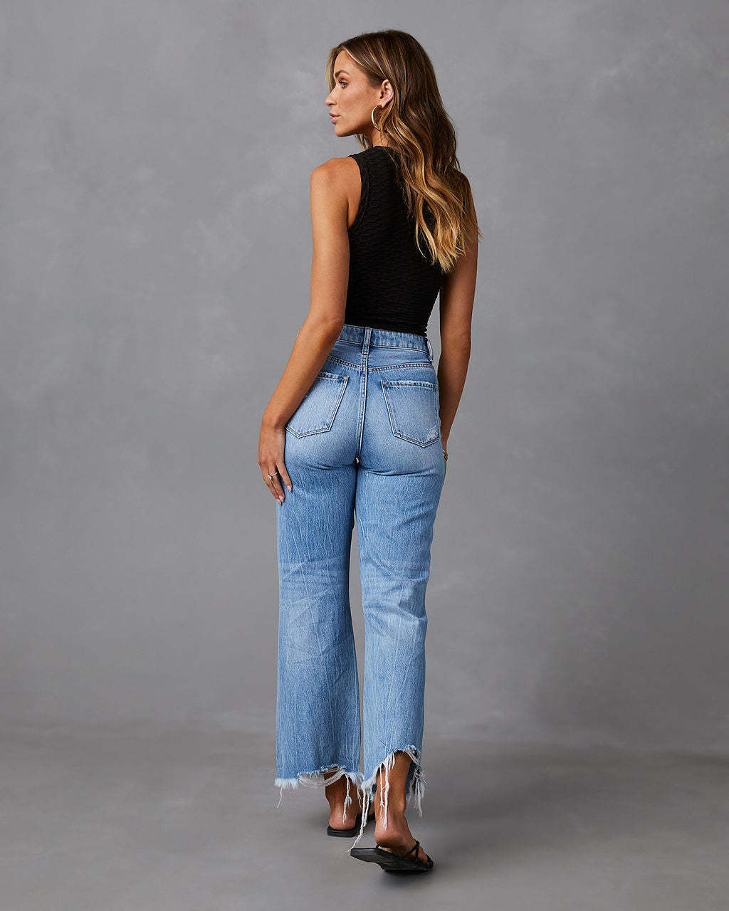 Super Stylische Damen High-Waist Jeans im lässigen Washed Look