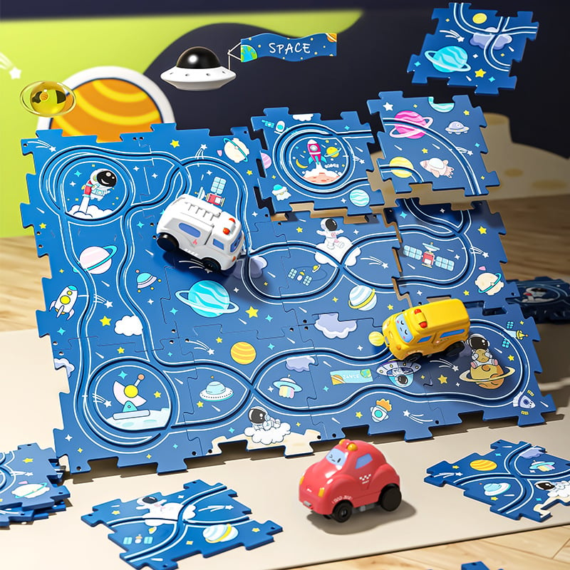 Puzzlespur-Auto-Spielset