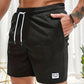 Nathan – gerippte, schmal geschnittene, bequeme shorts mit kordelzug und taschen - LOVEZOE