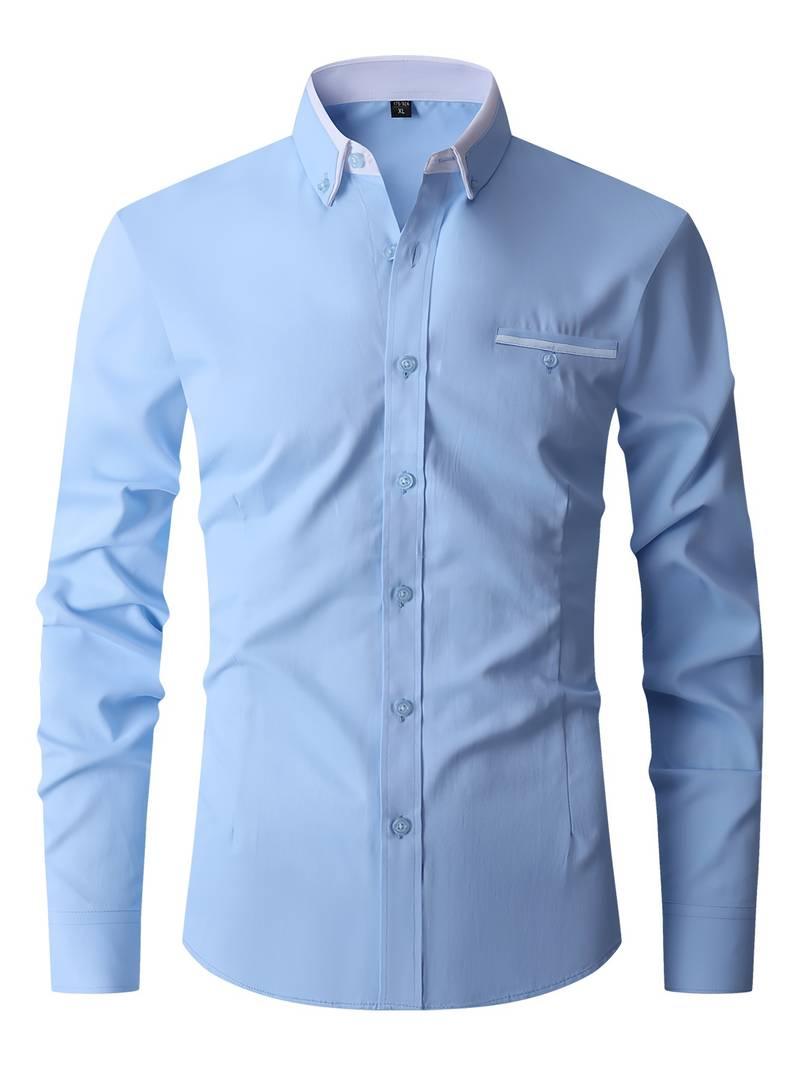 Kevin – klassisches button-up-hemd für herren - LOVEZOE