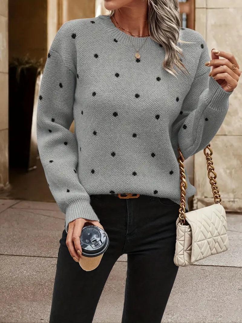 Chloe – pullover mit polka-dot-muster - LOVEZOE