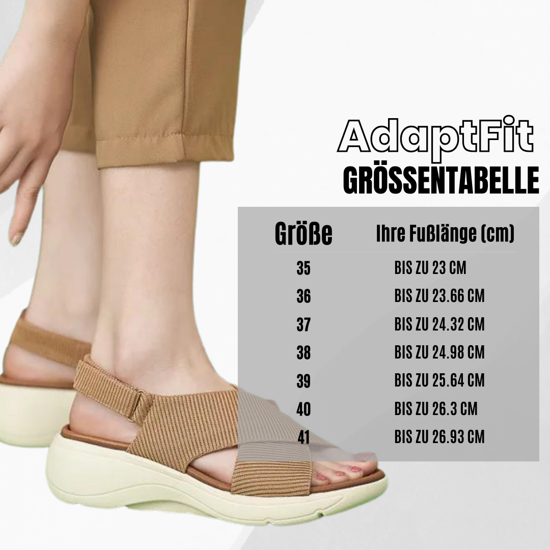 AdaptFit™  - patentierte, orthopädische Sandalen mit 2-facher Fußgewölbeunterstützung