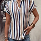 Regina™ - Retro Chic Gestreifte Bluse