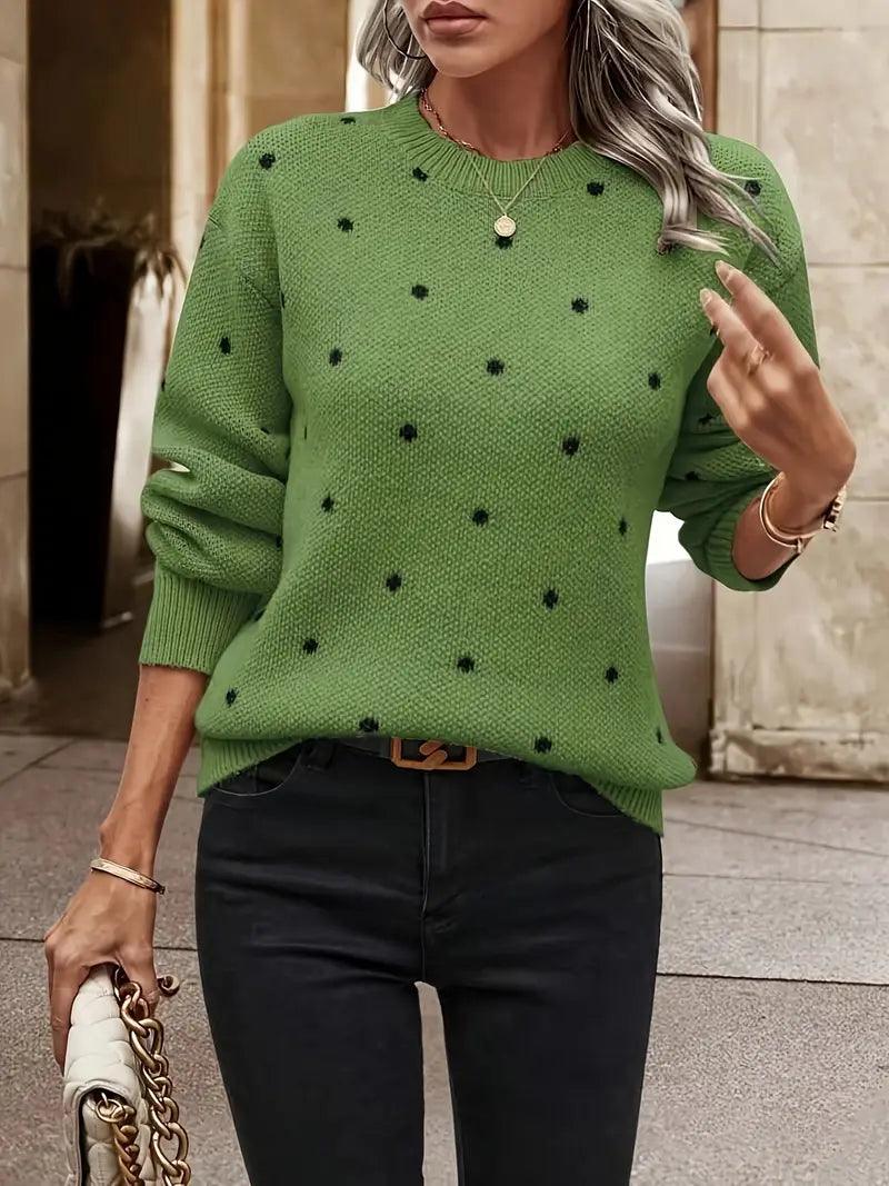 Gabriela – langärmliger poker-dot-pullover - LOVEZOE