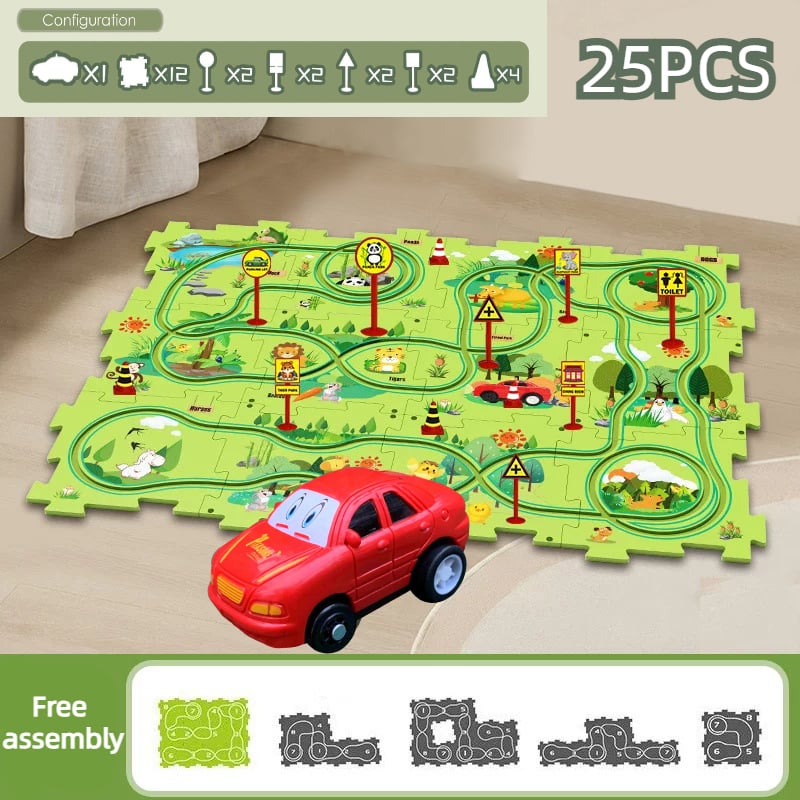 Puzzlespur-Auto-Spielset