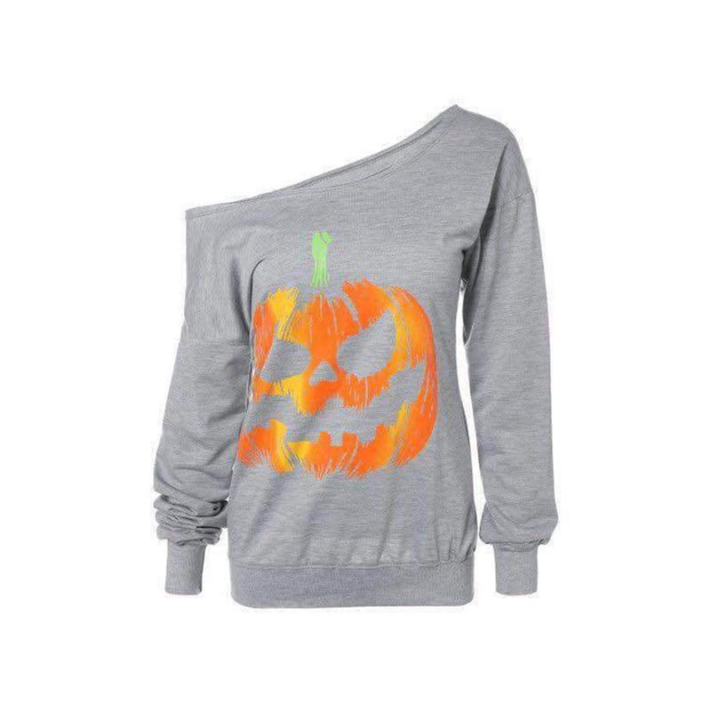 Damen Halloween Schulterfrei Sweatshirts