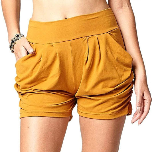 Hohe-Taille gefaltete Tasche Shorts