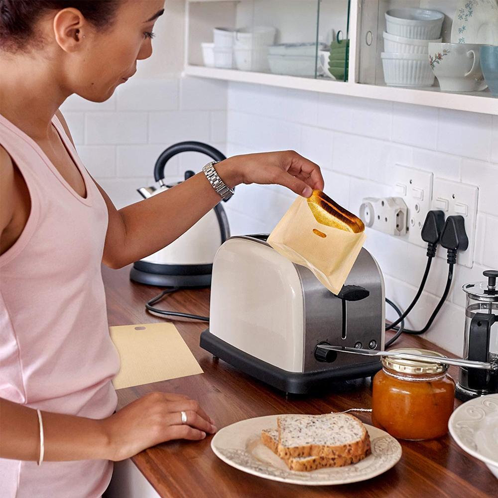 Wiederverwendbare antihafte Toastabags, 5 Stücke