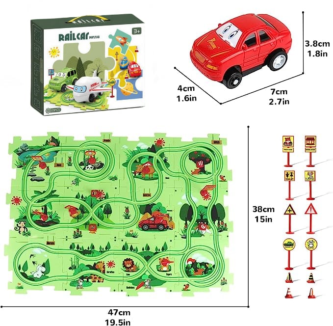 Puzzlespur-Auto-Spielset