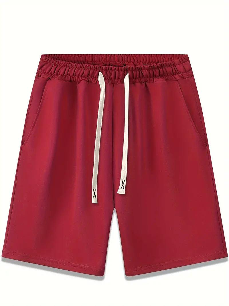 Anthony – 4-teiliges solides shorts-set mit kordelzug für herren - LOVEZOE