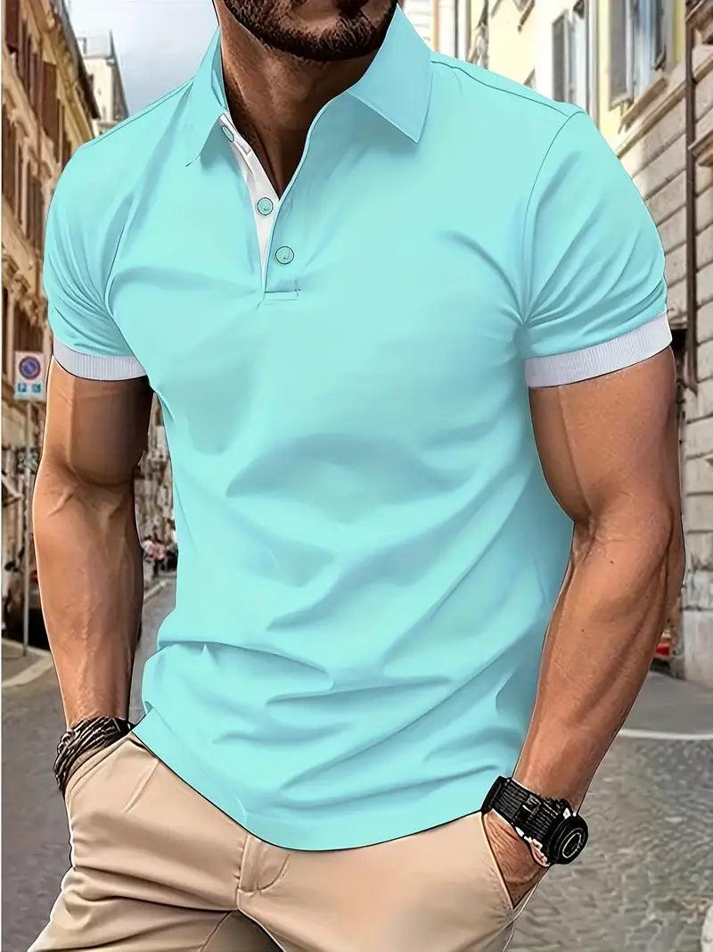 William – lässiges colorblock-shirt für herren - LOVEZOE