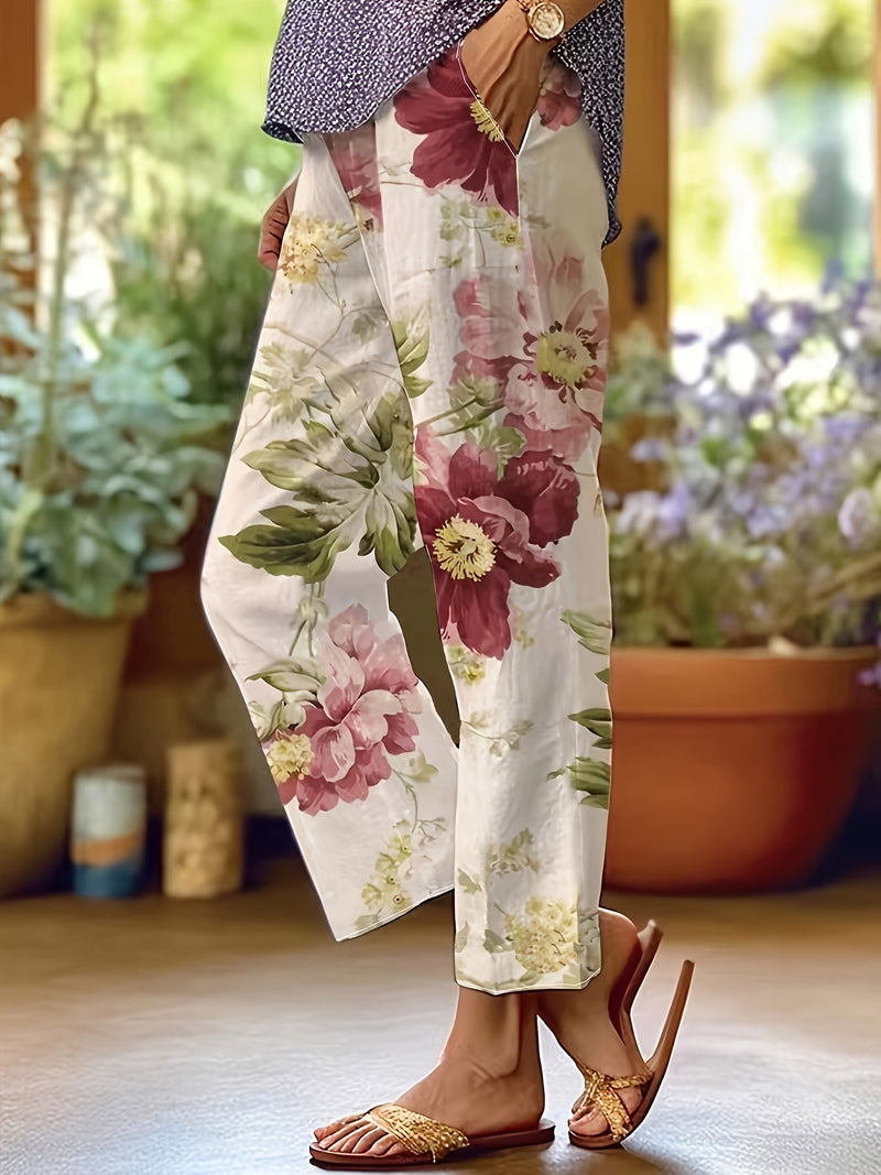 Inara | Sommerhose mit floralem Muster