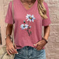 Veerle™ - T-Shirt mit Blumendruck