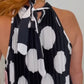 Elegantes Neckholder-Kleid mit Polka-Dot-Print