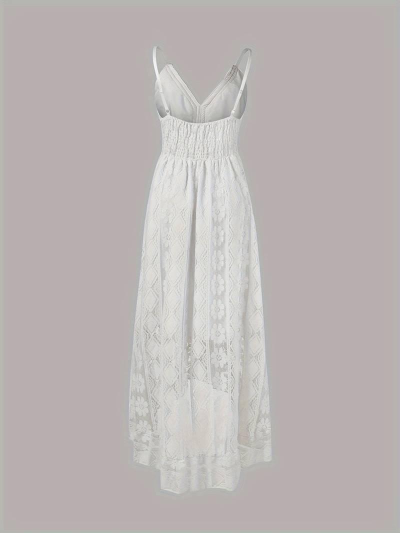 Emma – boho-maxi-sommerkleid mit spaghettiträgern und v-ausschnitt - LOVEZOE