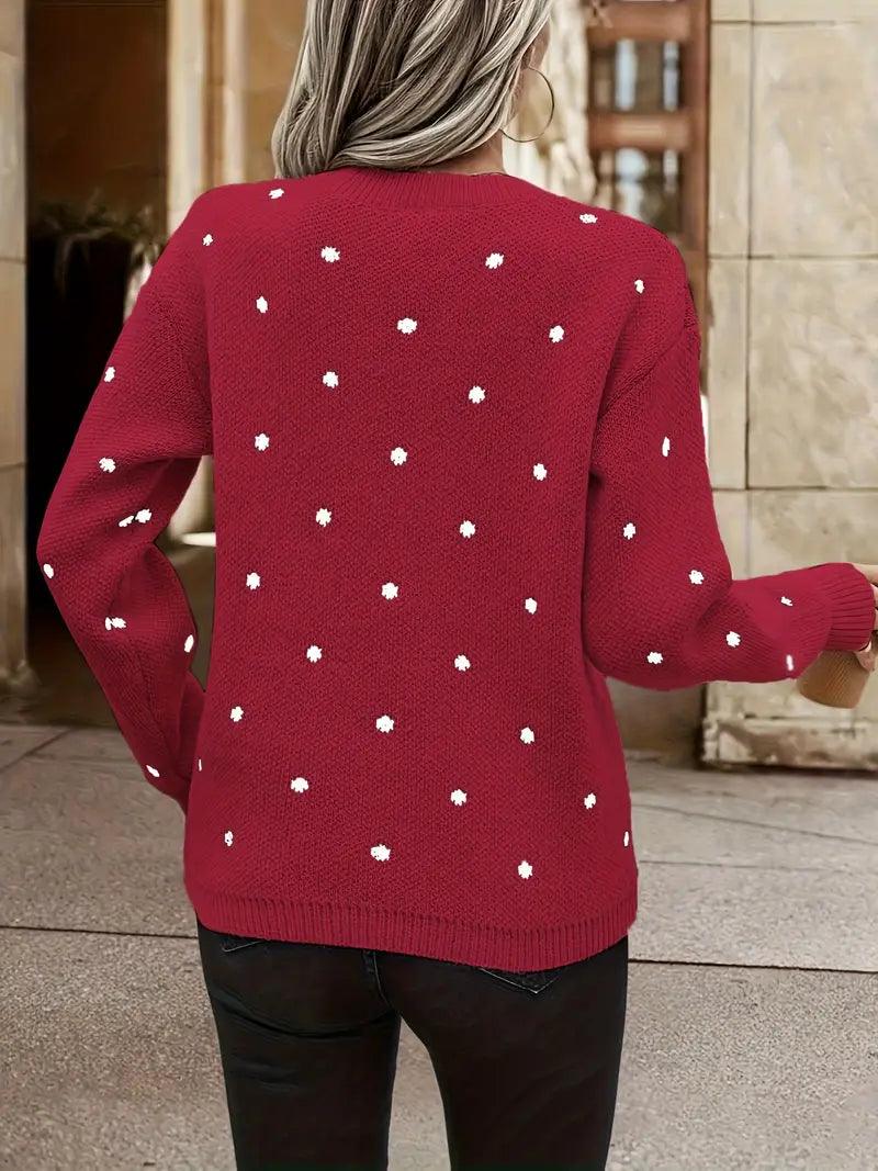 Gabriela – langärmliger poker-dot-pullover - LOVEZOE