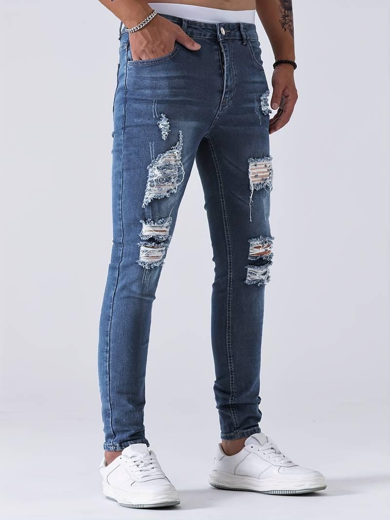 Sebastian – slim-fit-jeans mit legeren rissen - LOVEZOE