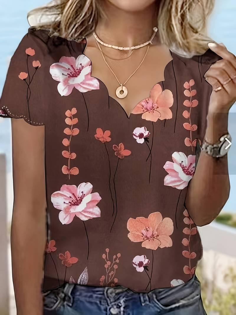 Jennifer – bluse mit blumendruck für den frühling - LOVEZOE