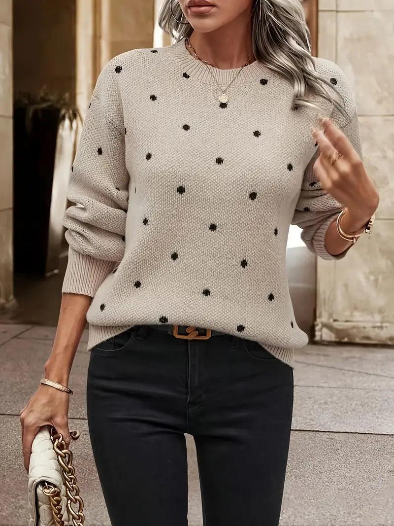 Chloe – pullover mit polka-dot-muster - LOVEZOE