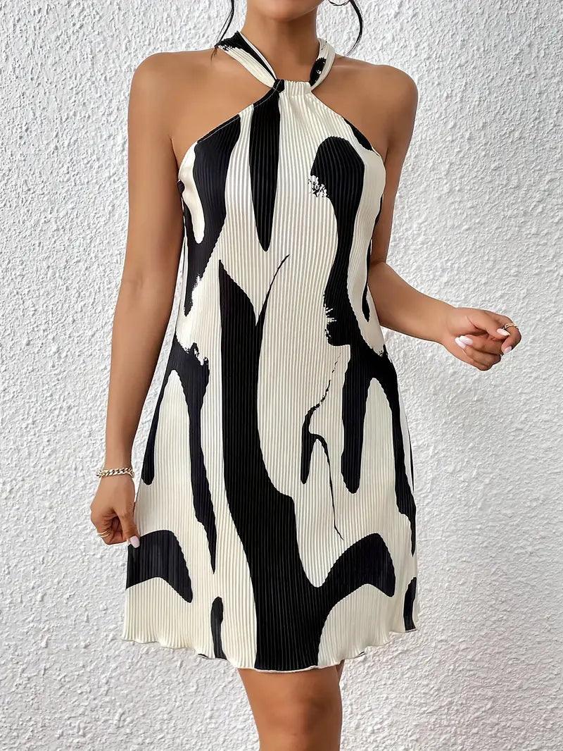 Penelope – ärmelloses kleid mit allover-print - LOVEZOE