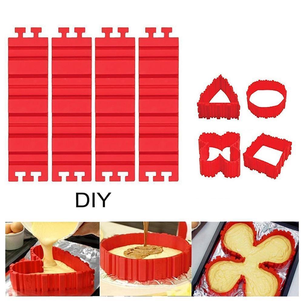 Silikon Kuchen Form DIY, 4er in Set