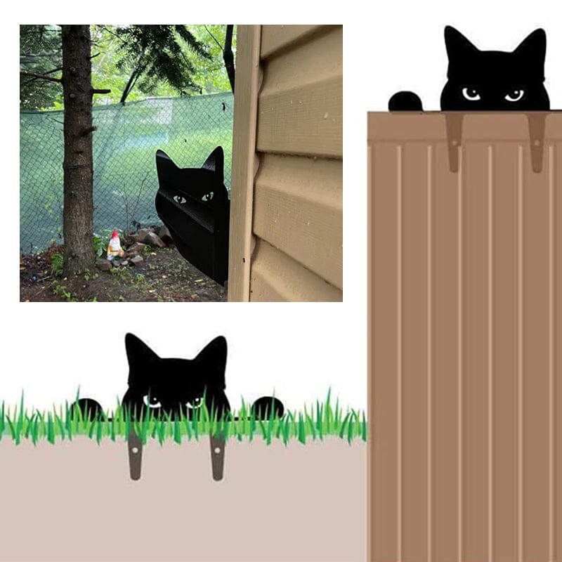 Acryl Schwarz Guckkatze Garten Dekoration