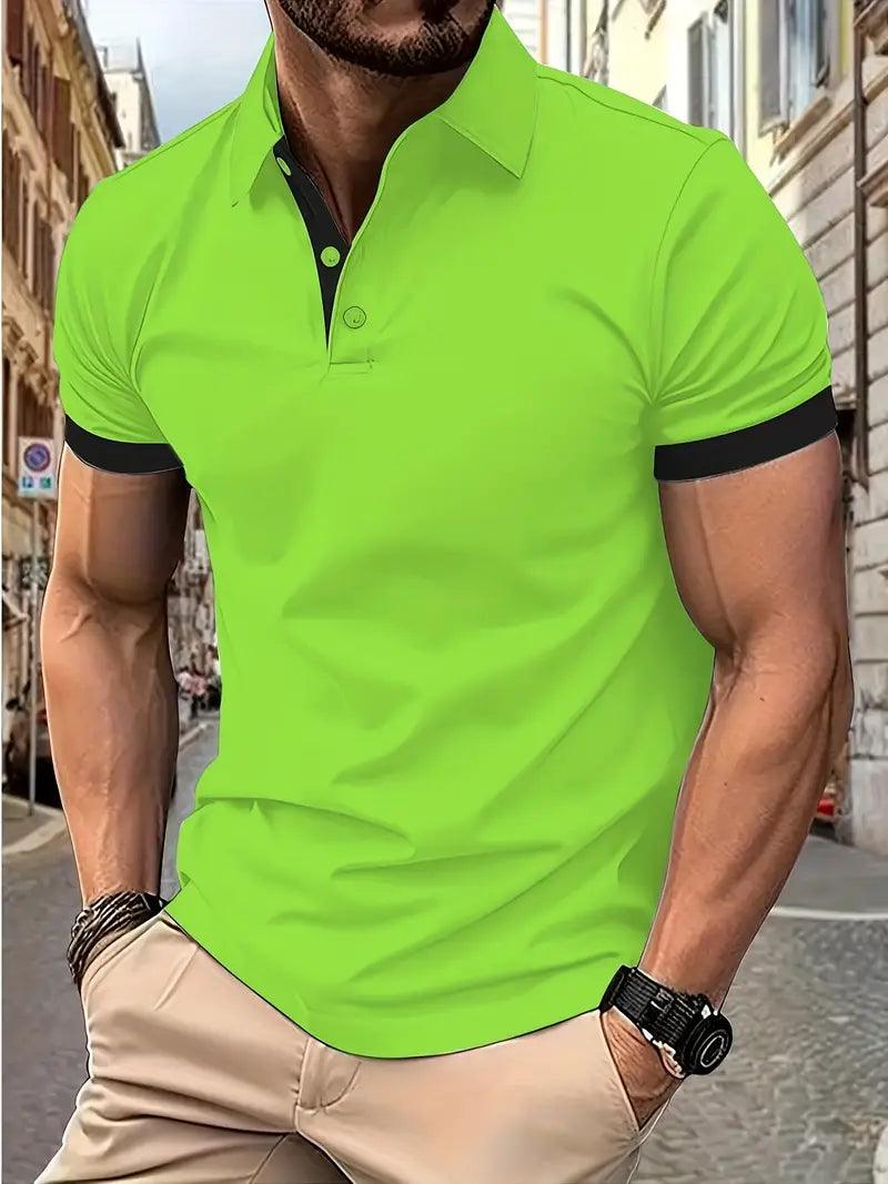 William – lässiges colorblock-shirt für herren - LOVEZOE