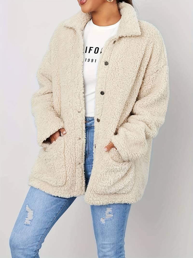 Jessica – stylische jacke im teddy-design - LOVEZOE