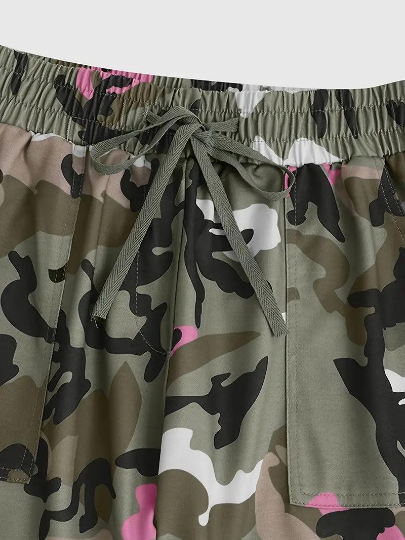 Hannah – camo-jogginghose mit kordelzug für den frühling - LOVEZOE