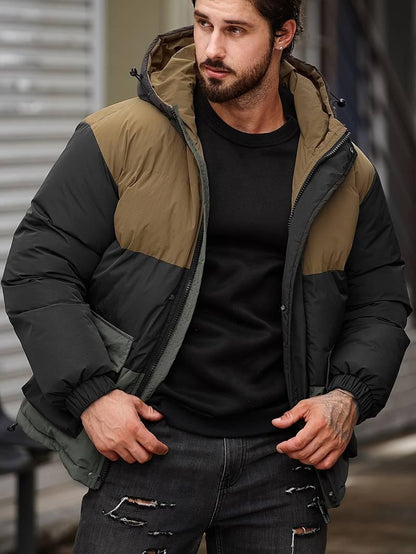 Finn – lässige, wattierte farbblockjacke für herren - LOVEZOE