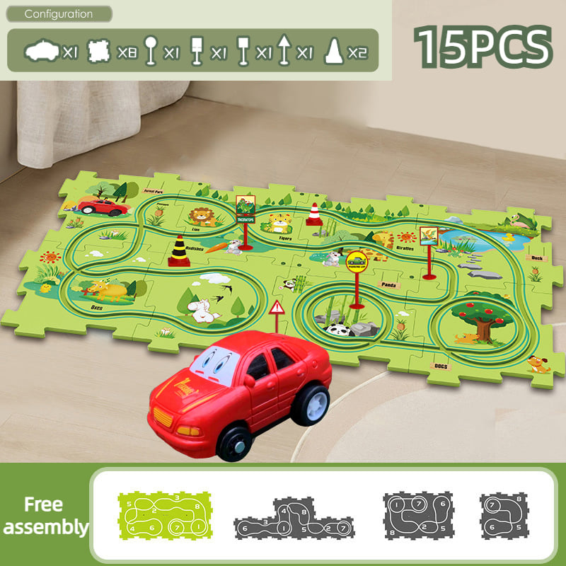 Puzzlespur-Auto-Spielset