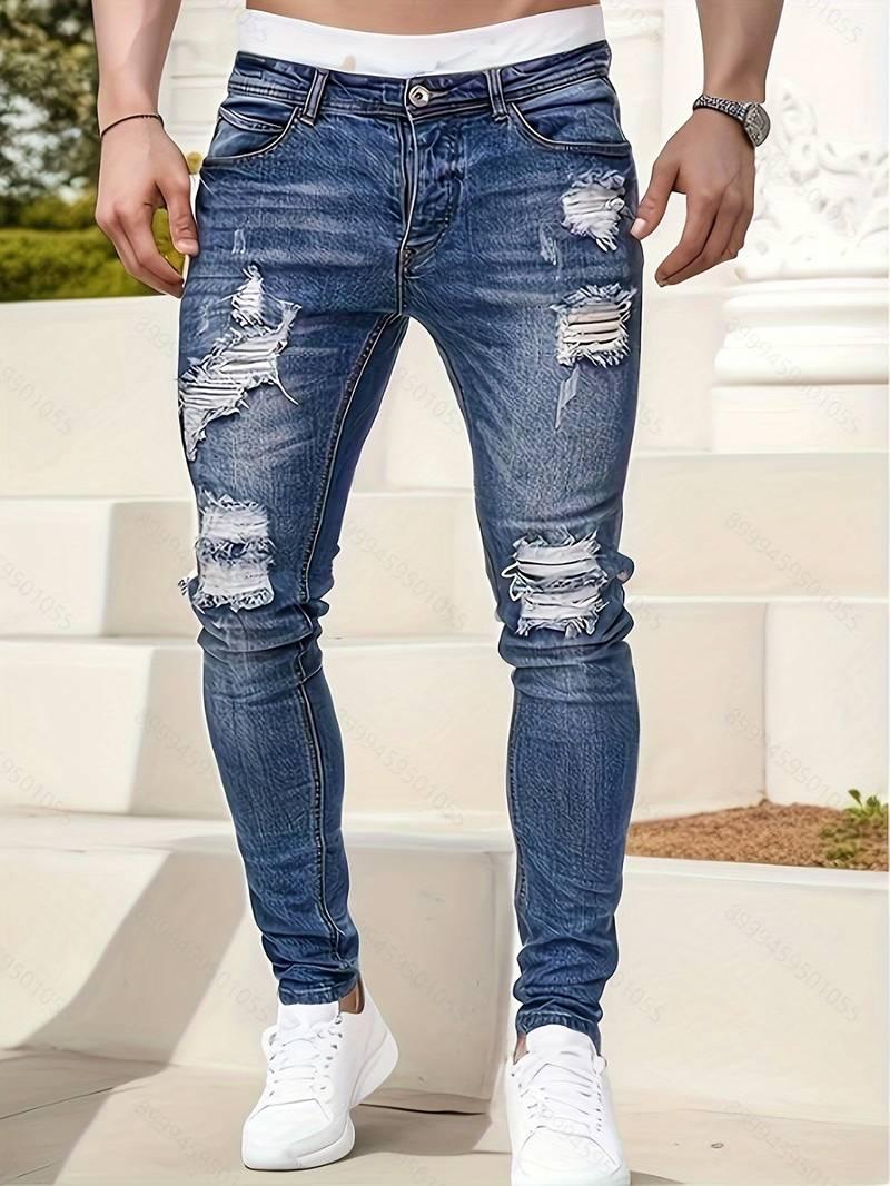 Sebastian – slim-fit-jeans mit legeren rissen - LOVEZOE