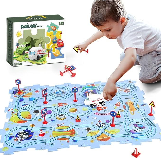 Puzzlespur-Auto-Spielset