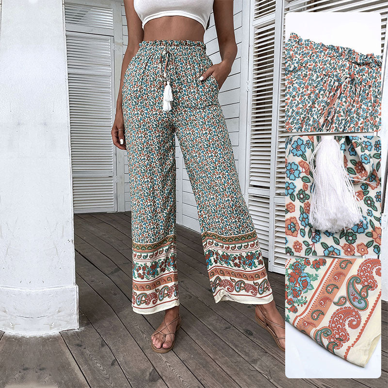 Boho-Hose mit elastischem Bund