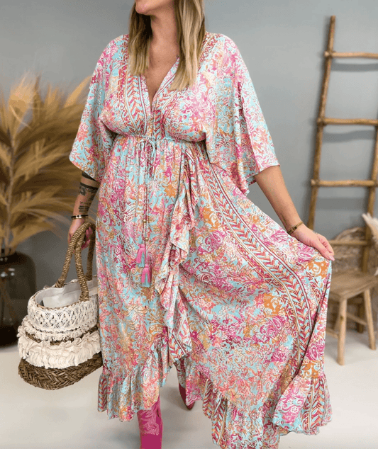 ELIANE - Einzigartiges Sommer Kleid im Vintage Look - LOVEZOE