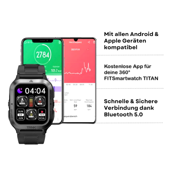 360° FITSmartWatch Titan (Modell 2024)