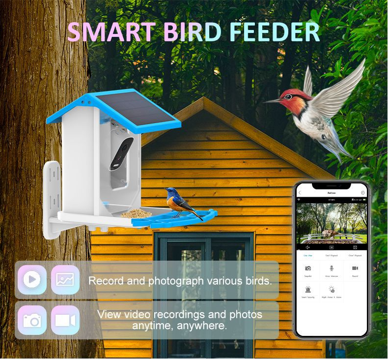 Smart Solar Vogelfutterhaus | Intelligent solarbetrieben