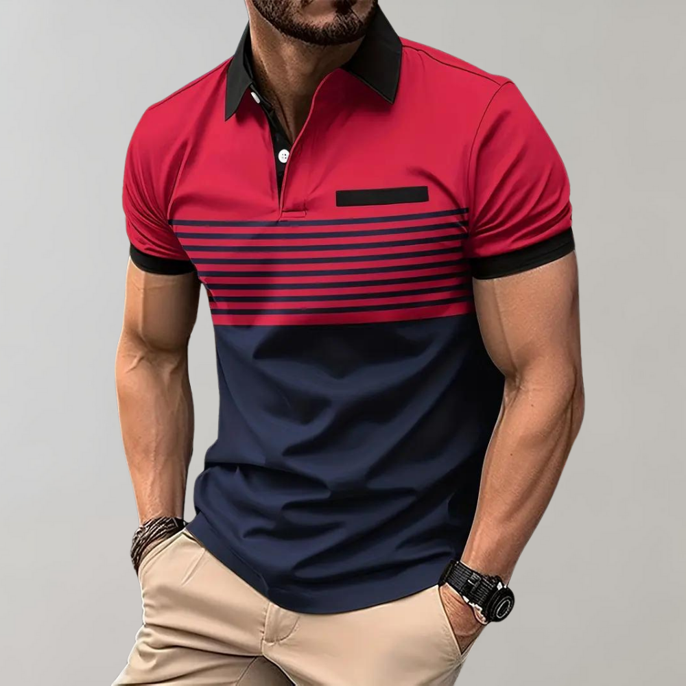 Gestreiftes Herren-Polohemd