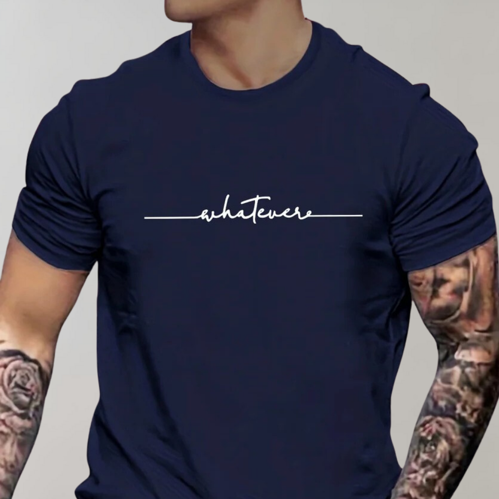 Lässiges Herren-T-Shirt mit Rundhalsausschnitt