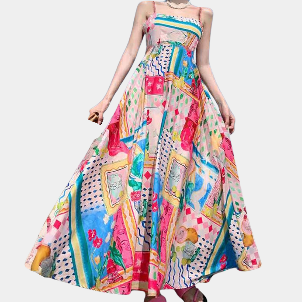 Elegantes Print-Damenkleid