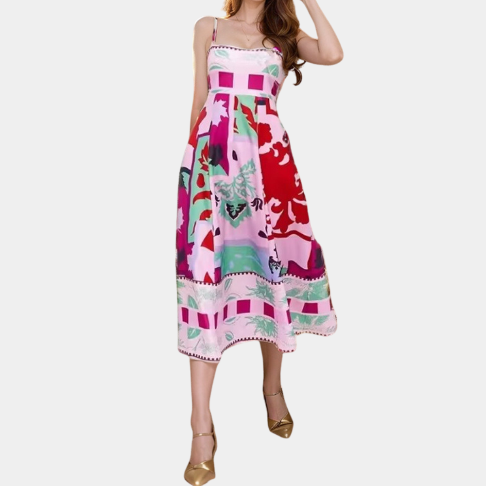 Elegantes Print-Damenkleid