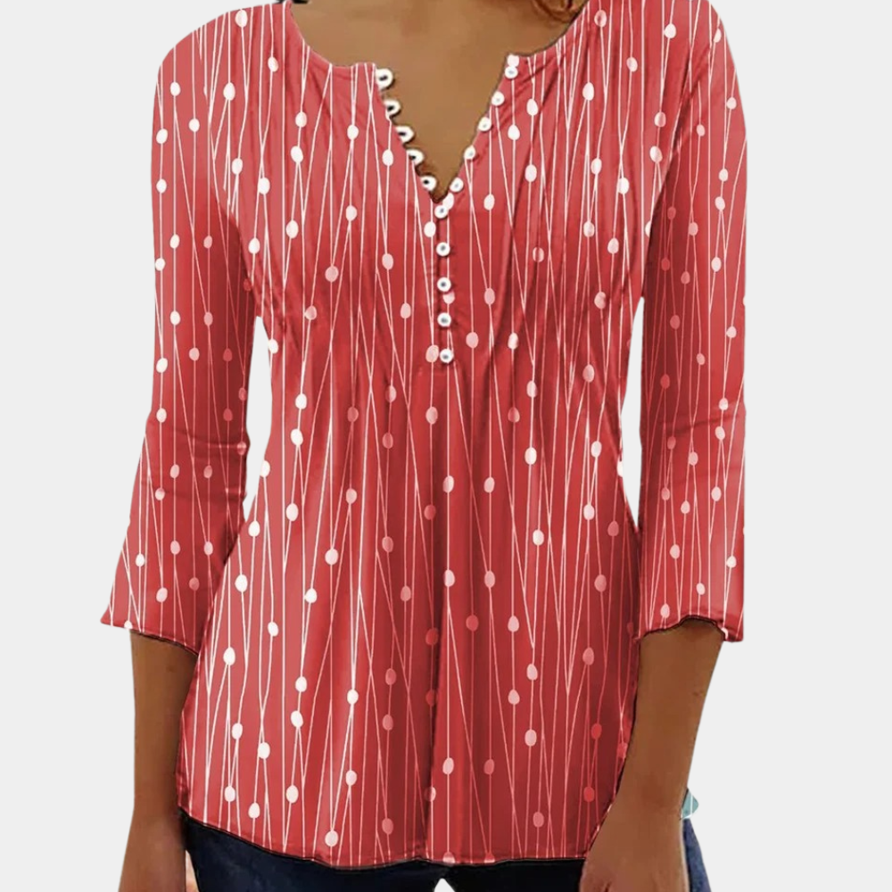 Damenbluse mit Polka Dots