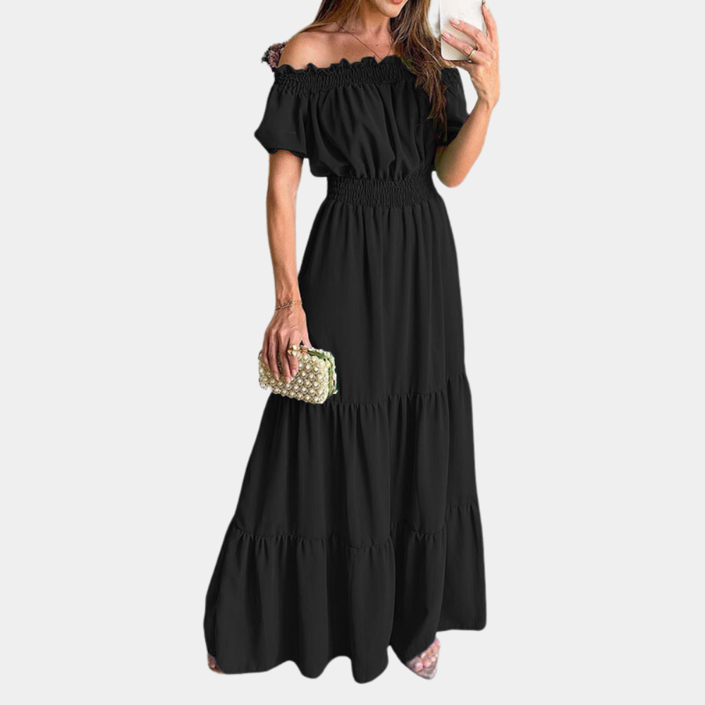 Elegantes schulterfreies Maxikleid für Damen