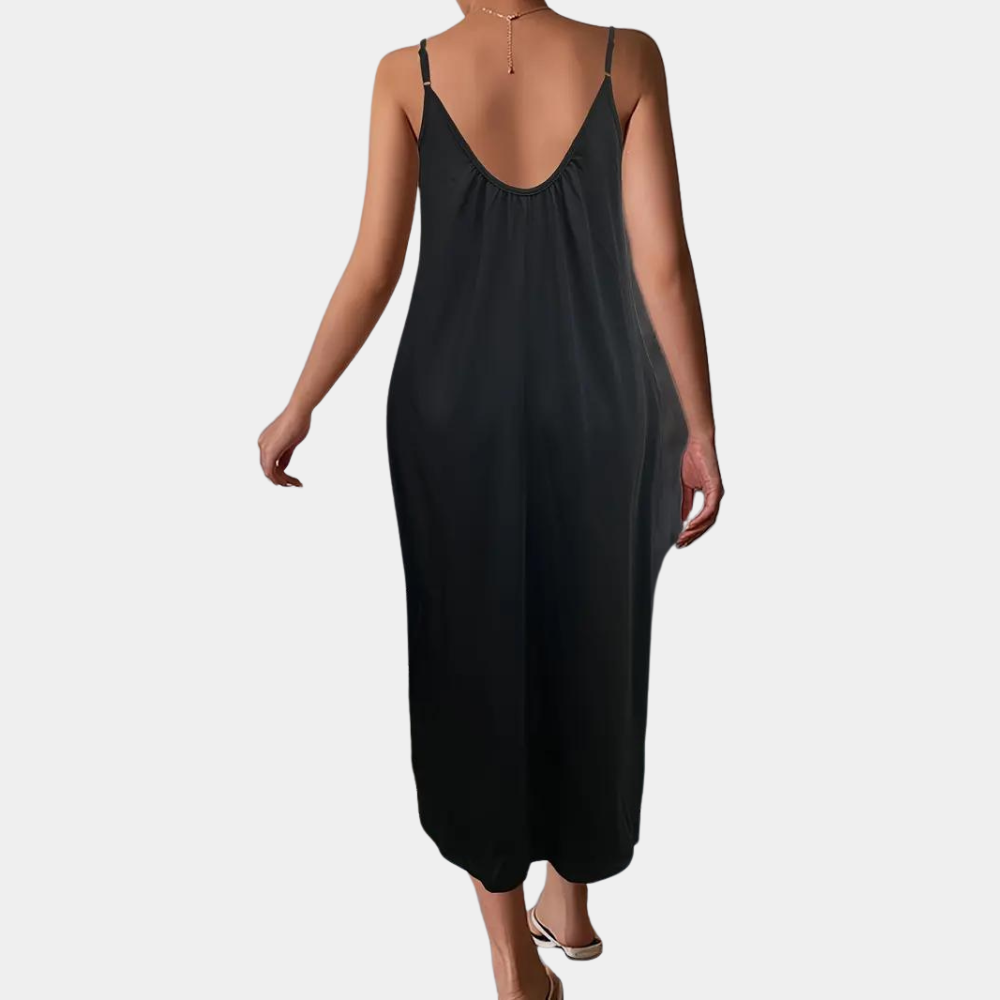 Leichtes Spaghettiträgerkleid für Damen