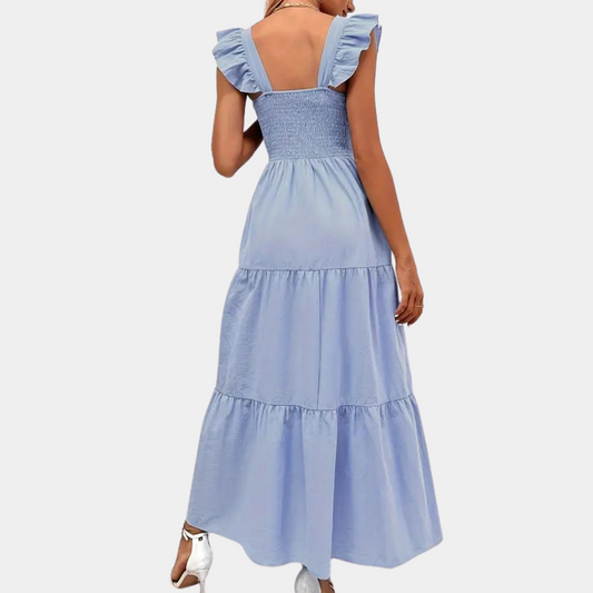 Elegantes Damenkleid mit Rüschenärmeln