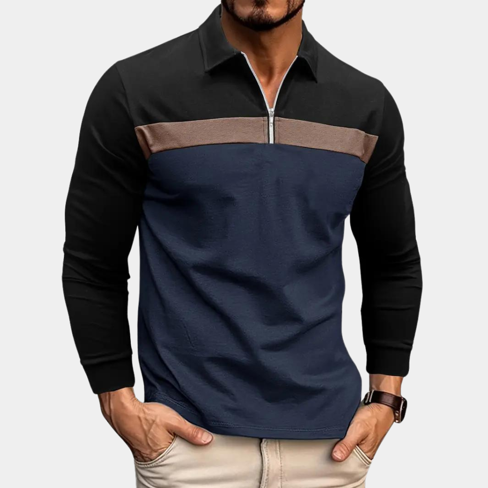 Langarm-Poloshirt für Herren