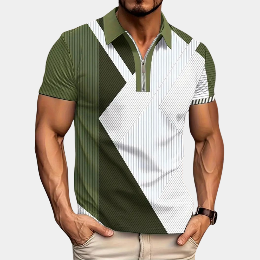 Stylisches Farbblock-Poloshirt für Herren