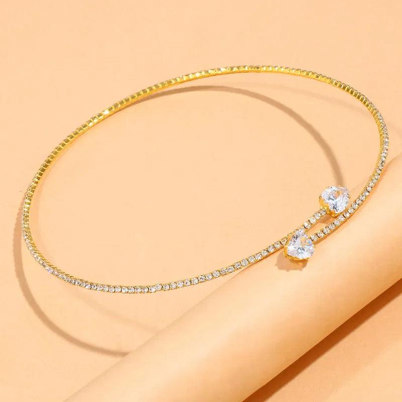 Hannelore | Strass Herz Halsband Choker - LOVEZOE