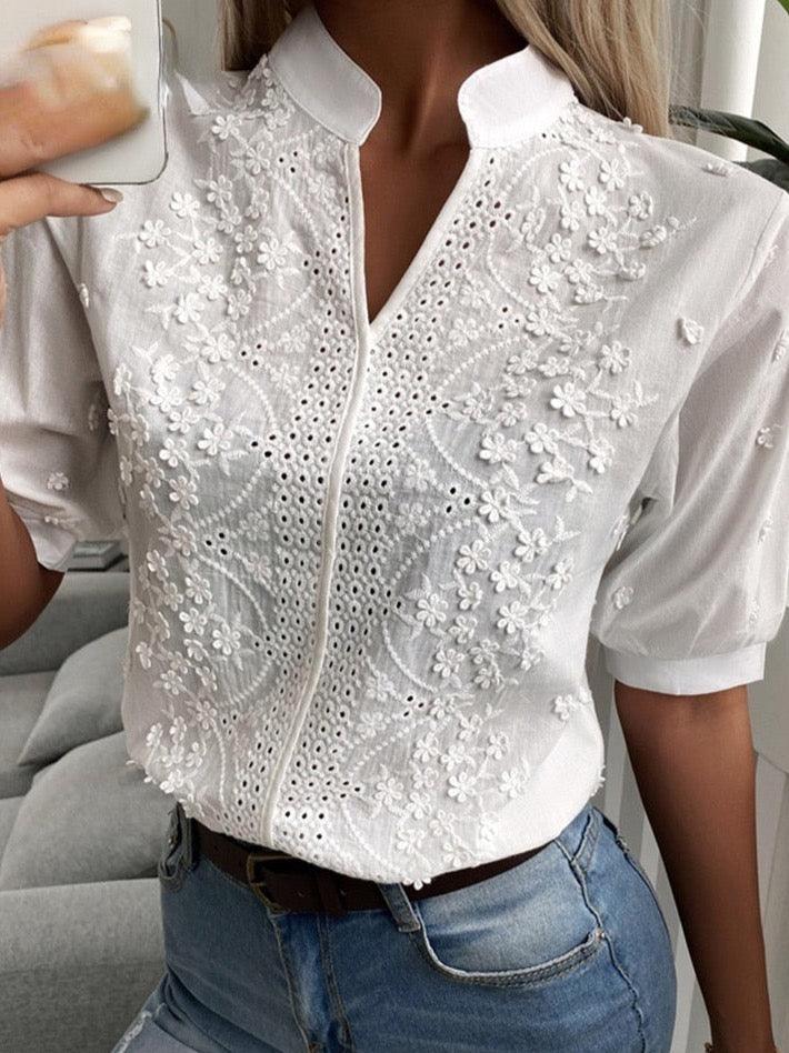 Bluse mit Spitzendetail - LOVEZOE